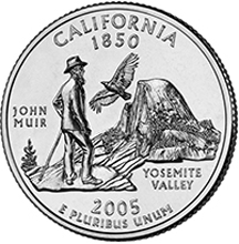 アメリカ合衆国造幣局50州25セントプログラム　カリフォルニア州