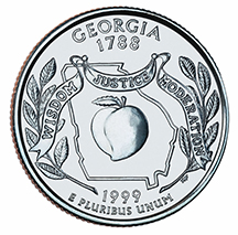 アメリカ合衆国造幣局50州25セントプログラム　ジョージア州