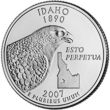 アメリカ合衆国造幣局50州25セントプログラム　アイダホ州