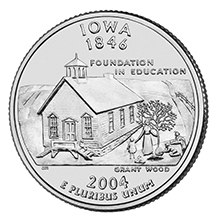 アメリカ合衆国造幣局50州25セントプログラム　アイオワ州