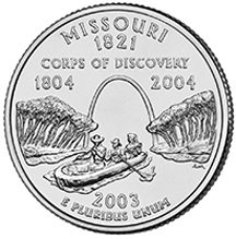 アメリカ合衆国造幣局50州25セントプログラム　ミズーリ州