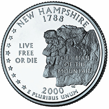 アメリカ合衆国造幣局50州25セントプログラム　ニューハンプシャー州