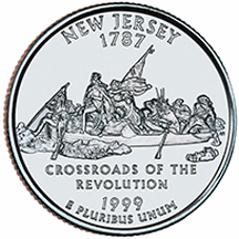 アメリカ合衆国造幣局50州25セントプログラム　ニュージャージー州