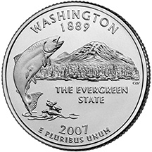アメリカ合衆国造幣局50州25セントプログラム　ワシントン州
