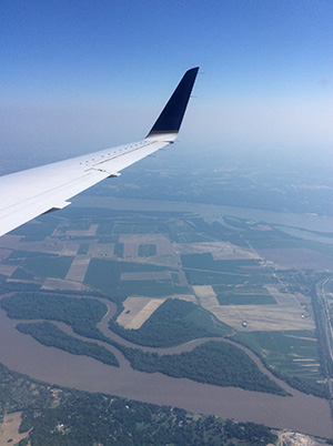 セントルイスへの空の旅