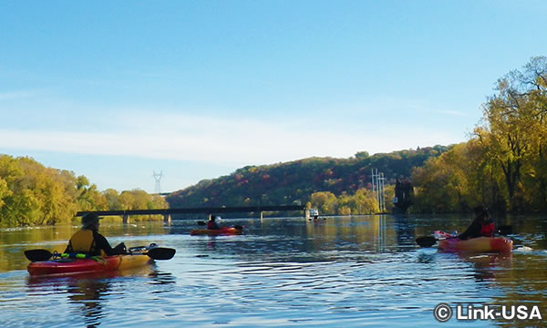 ミシシッピリバーでカヤック