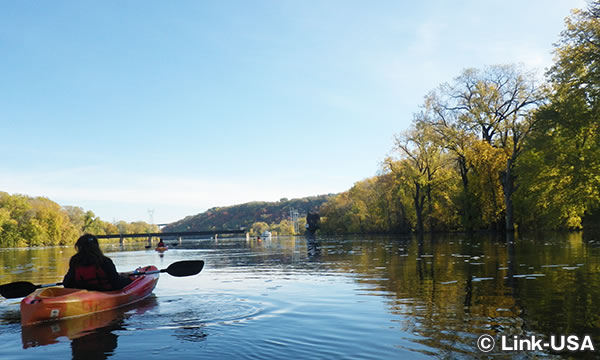 ミシシッピリバーでカヤック