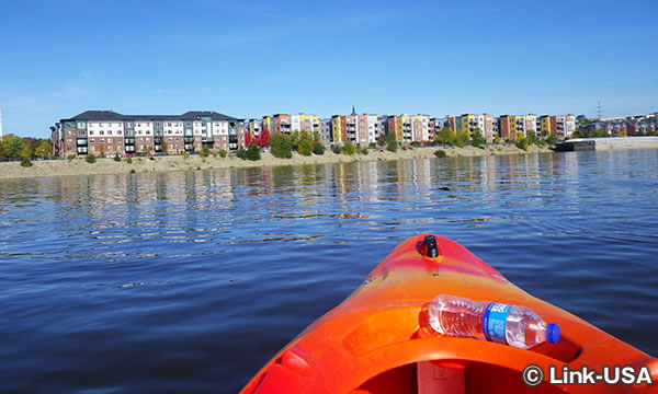 ミシシッピリバーでカヤック