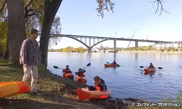 ミシシッピリバーでカヤック