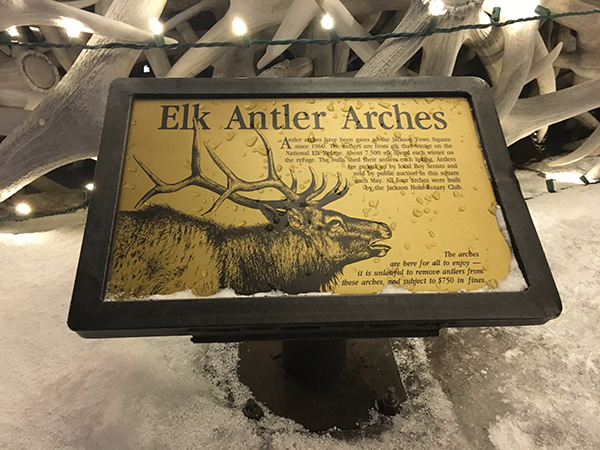 Jackson Hole Elk Antler Arch Tradition