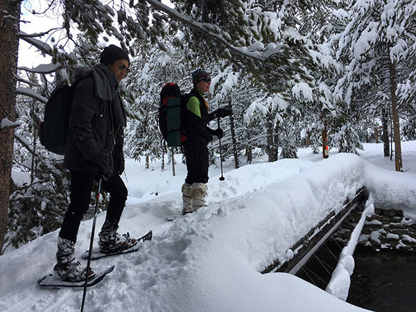 イエローストーン国立公園でスノーシュー