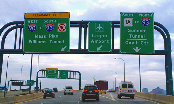 ボストンへレンタカーの交換に行く