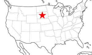 サウスダコタ 位置マップ